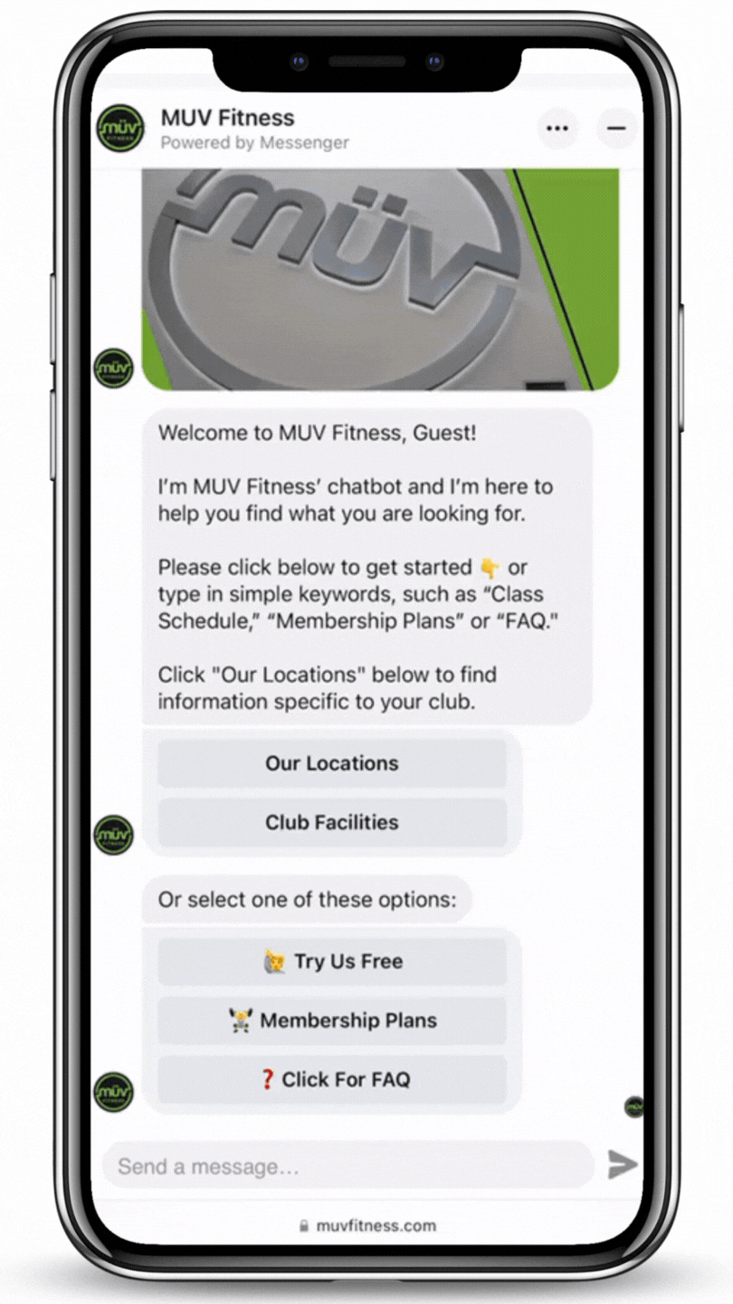 Gym chatbot free pass